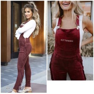 JJD Kittenish overalls and bell sleeve bodysuit
